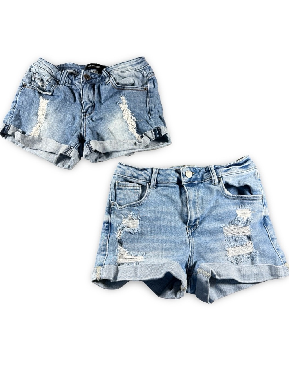 Wax Jean Small Stretch Short Distressed Medium & Clingers size Small Lot of 2